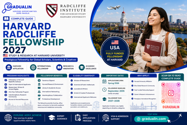 Harvard Radcliffe Fellowship 2027