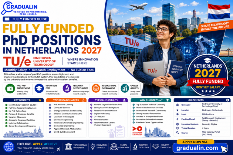 TU Eindhoven PhD positions 2026