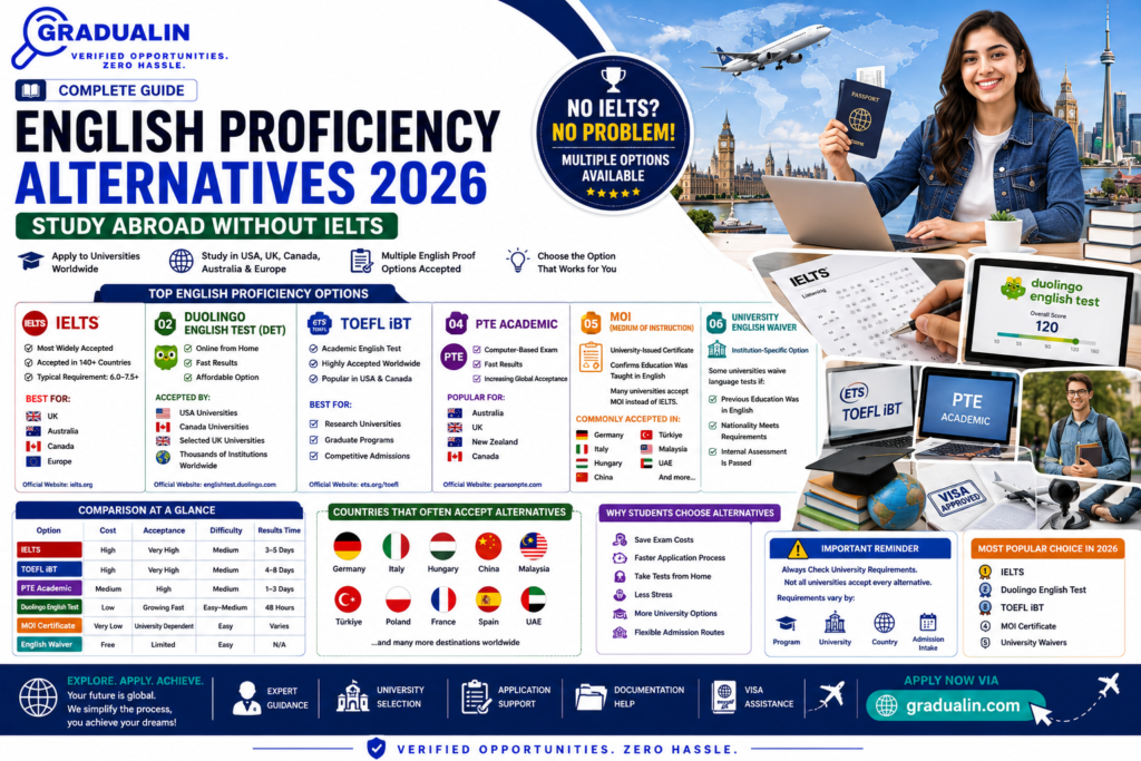English proficiency alternatives to IELTS