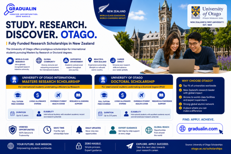 University of Otago Scholarships 2026 international students