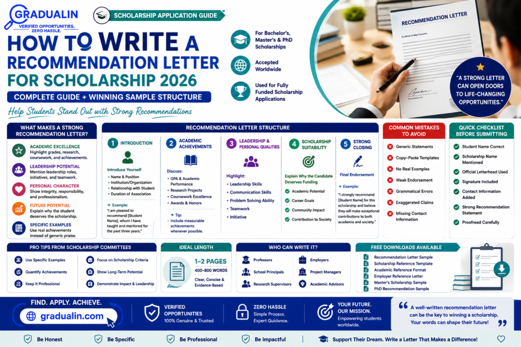 how to write a recommendation letter for scholarship