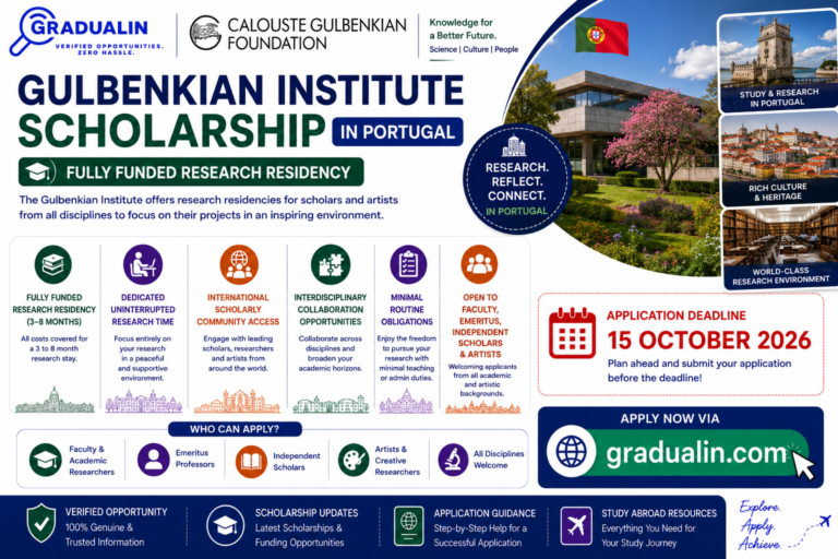 Gulbenkian Institute for Advanced Study Fellowship 2027