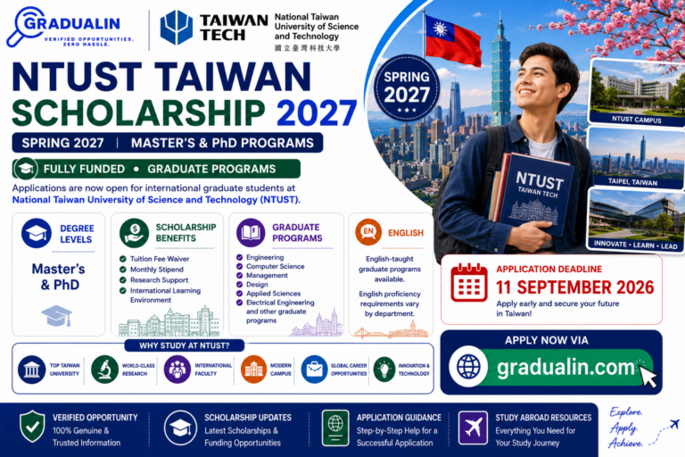 NTUST scholarship 2027