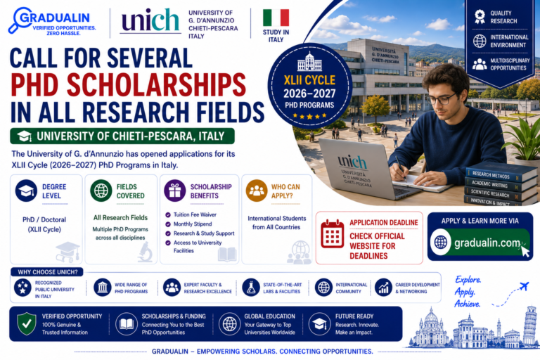 University of Chieti-Pescara PhD Scholarship 2026