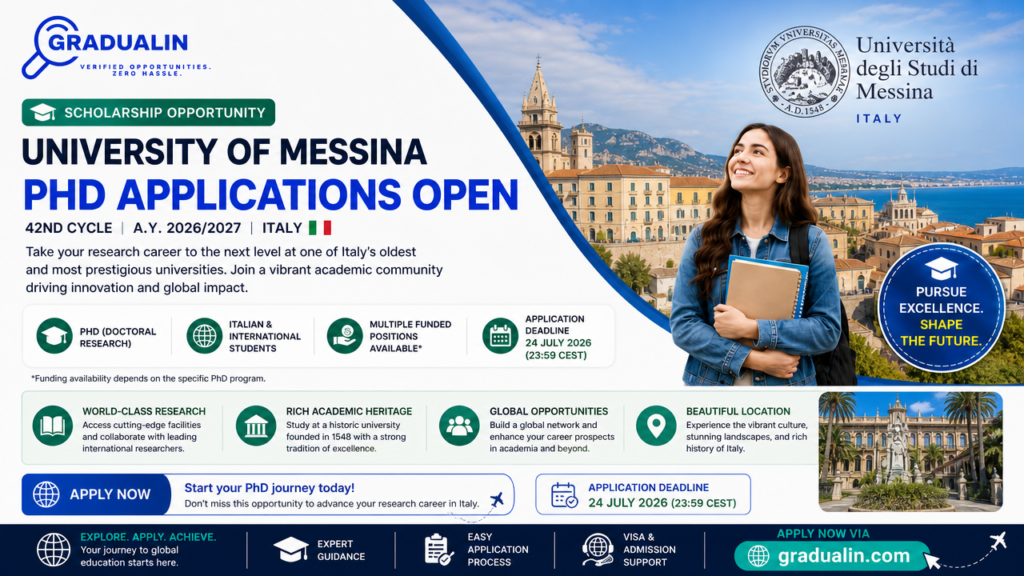 University of Messina PhD scholarships 2026