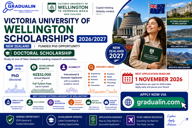 Wellington Doctoral Scholarship 2026
