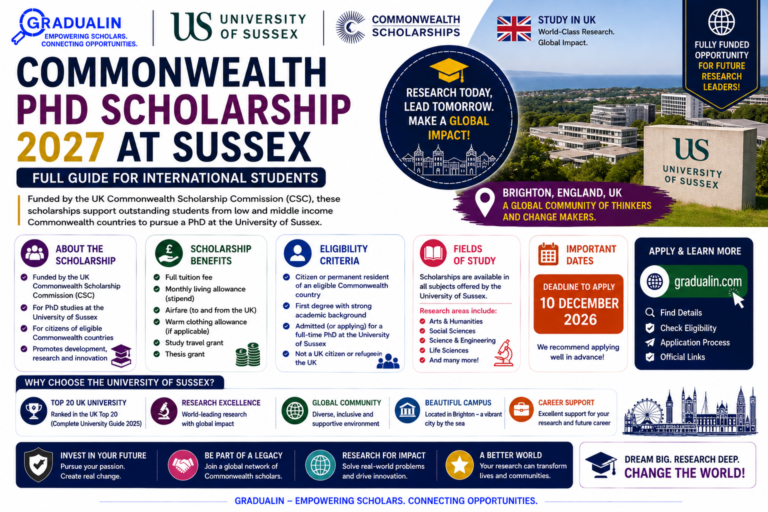 Commonwealth PhD Scholarship 2027