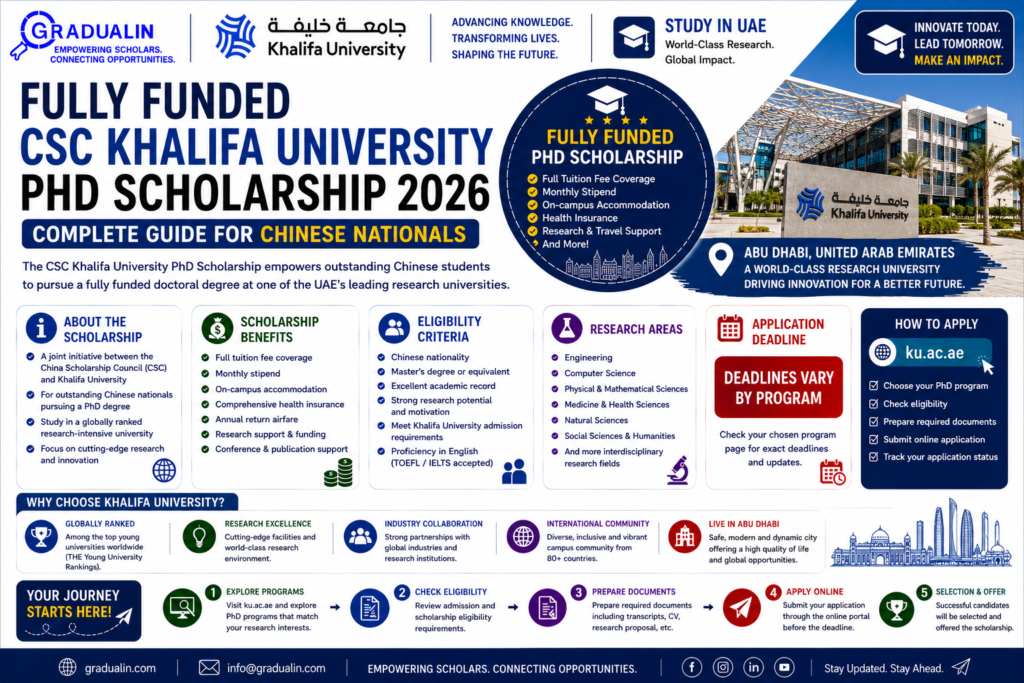 CSC Khalifa University PhD Scholarship