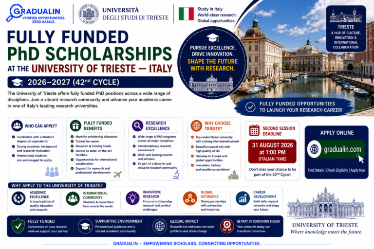 University of Trieste PhD scholarships 2026
