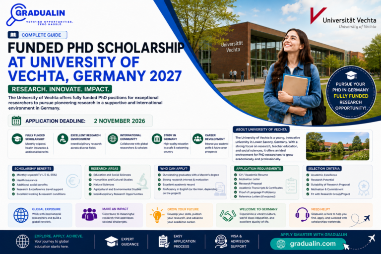 University of Vechta PhD Scholarship 2027