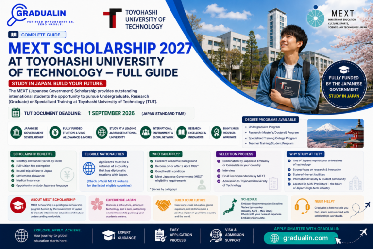MEXT Scholarship 2027 Toyohashi University of Technology