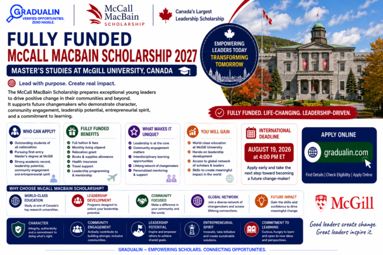McCall MacBain Scholarship 2027