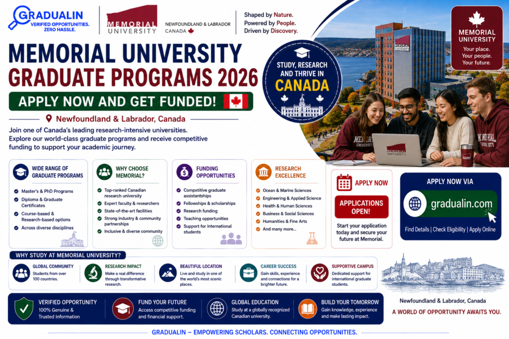 Memorial University graduate programs 2026