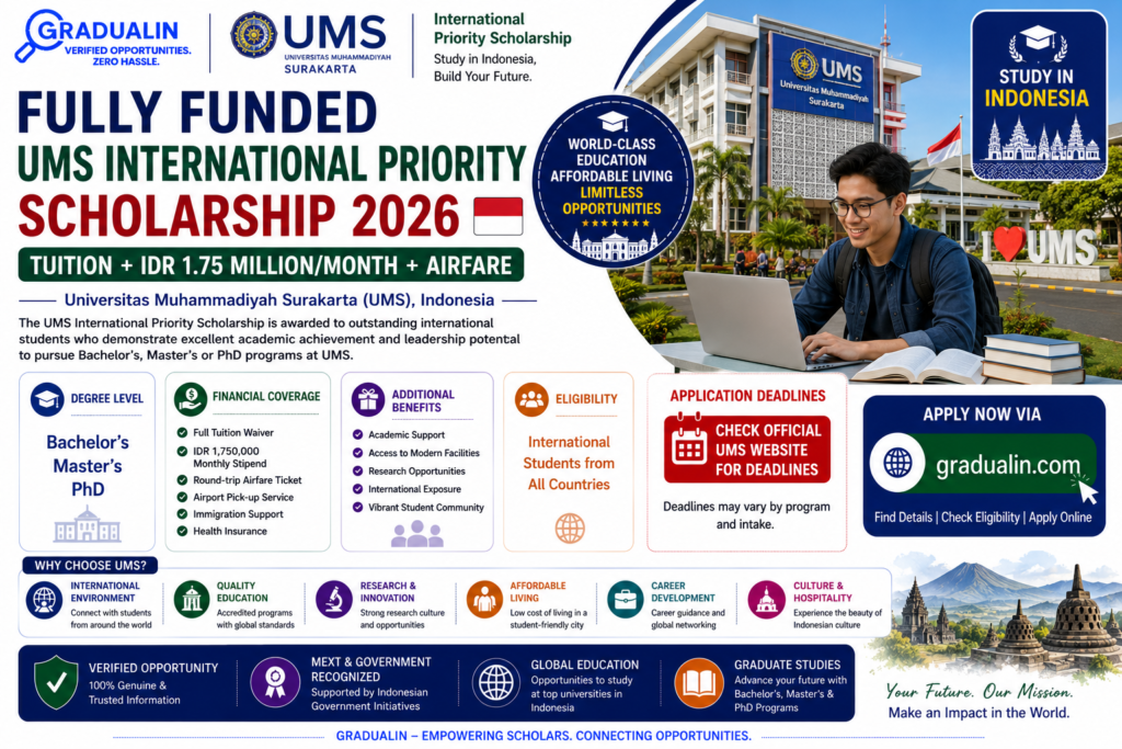 UMS International Priority Scholarship 2026