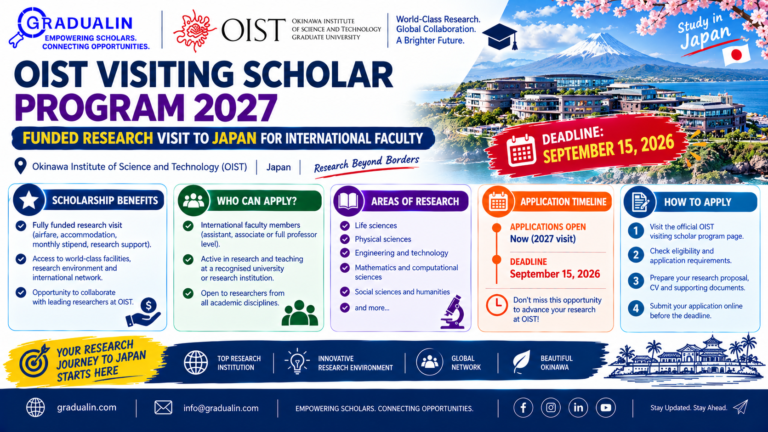OIST Visiting Scholar Program 2027 — funded research visit to Japan for international faculty